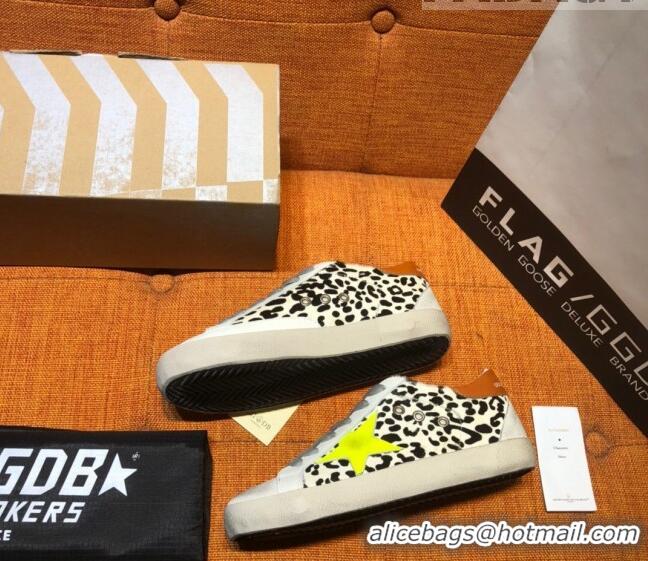 Low Cost Golden Goose Super-Star Print Sneaker with Yellow Star G0175White/Black 2022