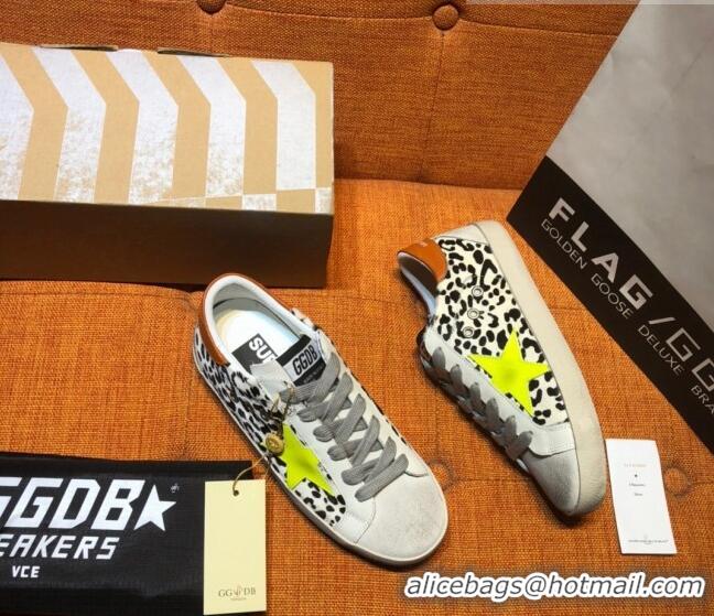 Low Cost Golden Goose Super-Star Print Sneaker with Yellow Star G0175White/Black 2022