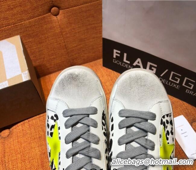 Low Cost Golden Goose Super-Star Print Sneaker with Yellow Star G0175White/Black 2022