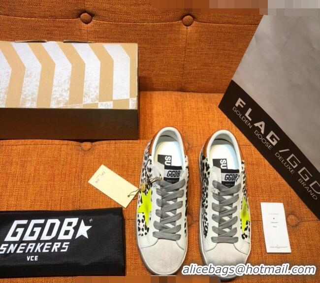 Low Cost Golden Goose Super-Star Print Sneaker with Yellow Star G0175White/Black 2022