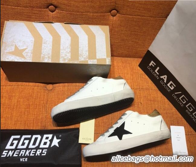 ​Top Quality Golden Goose Super-Star Calfskin Sneakers with Suede G0177 Black Star White 2022