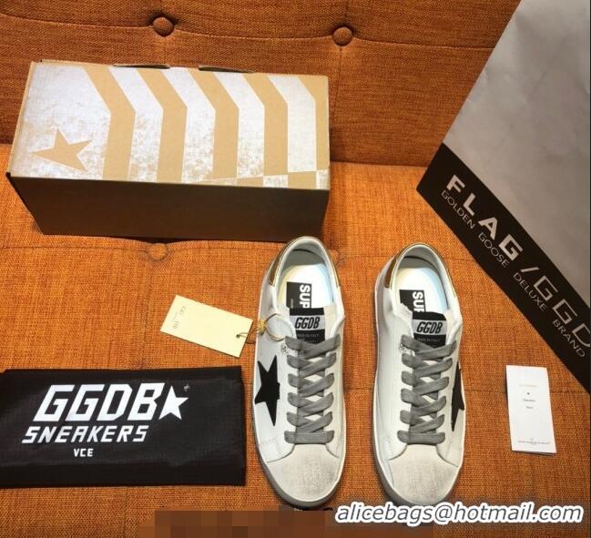 ​Top Quality Golden Goose Super-Star Calfskin Sneakers with Suede G0177 Black Star White 2022