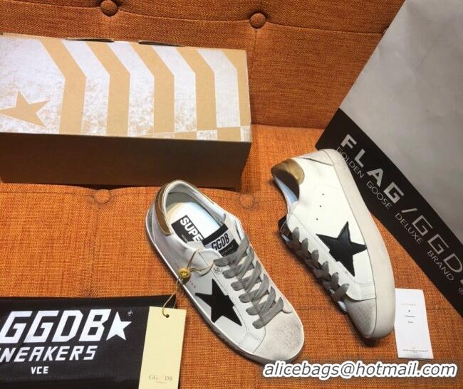 ​Top Quality Golden Goose Super-Star Calfskin Sneakers with Suede G0177 Black Star White 2022