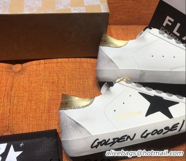 ​Top Quality Golden Goose Super-Star Calfskin Sneakers with Suede G0177 Black Star White 2022