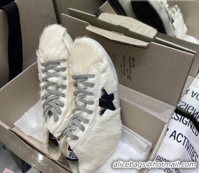 ​Inexpensive Golden Goose Francy High-top Sneakers with Suede G0182 Black Star White 2022