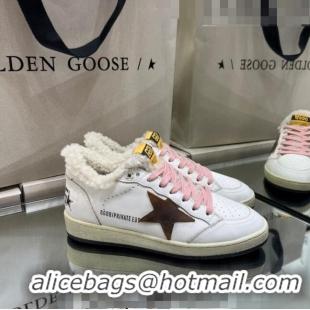 ​Discount Golden Goose Private EDT Sneakers in Leather and Shearling with Suede G0182 Brown Star White 2022