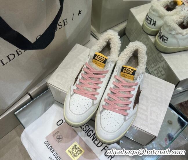 ​Discount Golden Goose Private EDT Sneakers in Leather and Shearling with Suede G0182 Brown Star White 2022