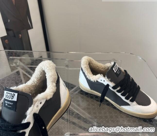 Top Quality Golden Goose Ball Star Sneakers in Calfskin and Shearling with G10187 Red Star Black 2022