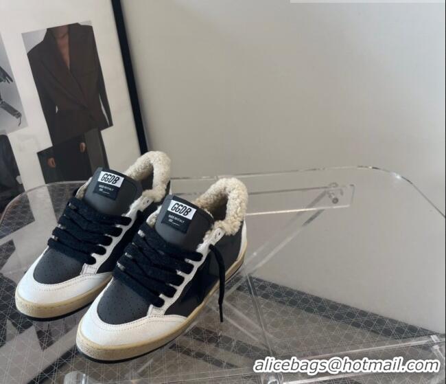 Top Quality Golden Goose Ball Star Sneakers in Calfskin and Shearling with G10187 Red Star Black 2022