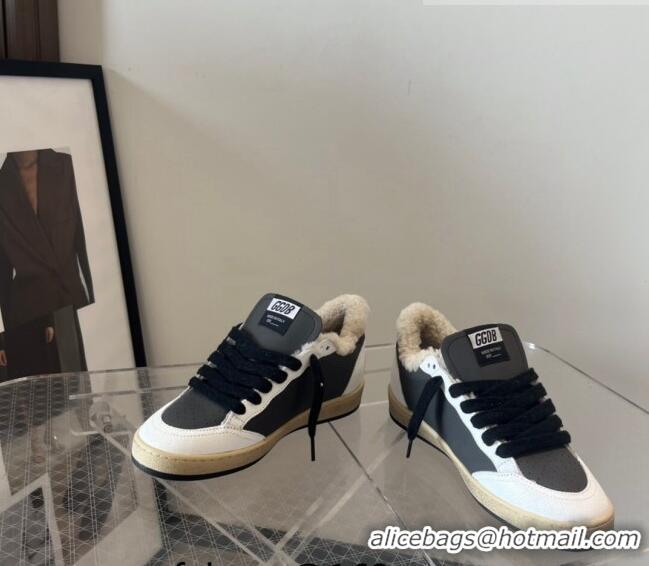 Top Quality Golden Goose Ball Star Sneakers in Calfskin and Shearling with G10187 Red Star Black 2022