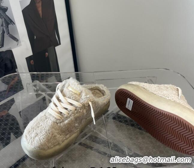 ​Top Quality Golden Goose Space-Star Shearling Sabots Sneaker with G0191 White Star Beige 2022