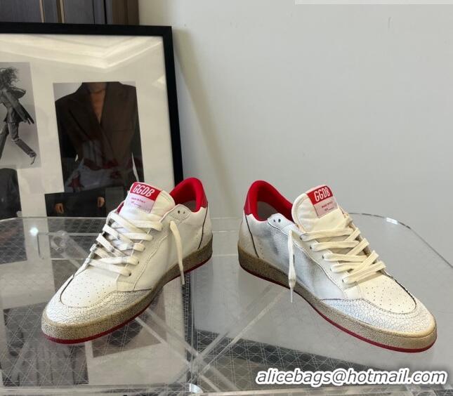 ​Inexpensive Golden Goose GGDB Ball Star Calfskin Sneaker 0208 White/Red 2023