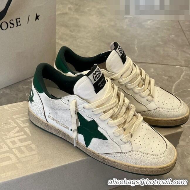 ​Promotional Golden Goose GGDB Ball Star Calfskin Sneaker 0208 White/Green 2023