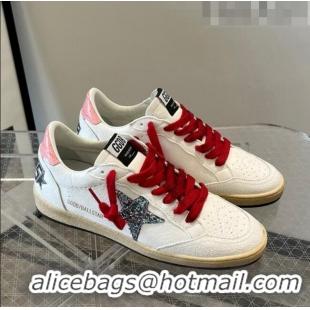 ​Most Popular Golden Goose GGDB Ball Star Calfskin Sneaker with Glitter Star 0810 White 2023