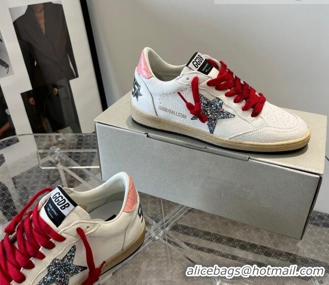 ​Most Popular Golden Goose GGDB Ball Star Calfskin Sneaker with Glitter Star 0810 White 2023