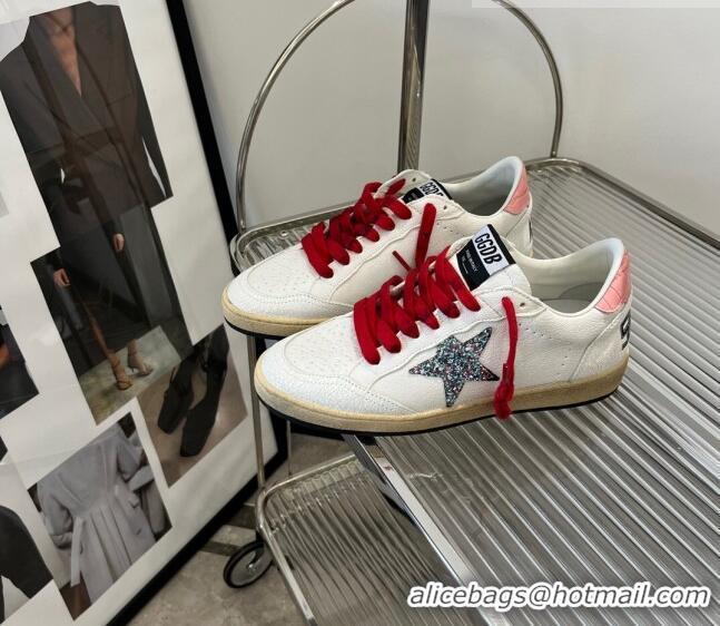 ​Most Popular Golden Goose GGDB Ball Star Calfskin Sneaker with Glitter Star 0810 White 2023