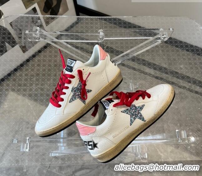 ​Most Popular Golden Goose GGDB Ball Star Calfskin Sneaker with Glitter Star 0810 White 2023