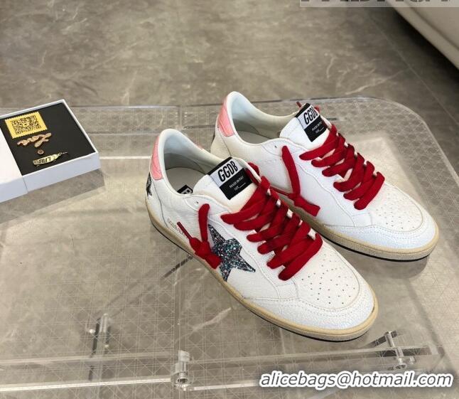 ​Most Popular Golden Goose GGDB Ball Star Calfskin Sneaker with Glitter Star 0810 White 2023