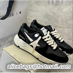 ​Traditional Specials Golden Goose Running Sole Sneakers in 9048 black nappa and suede with white star 2023