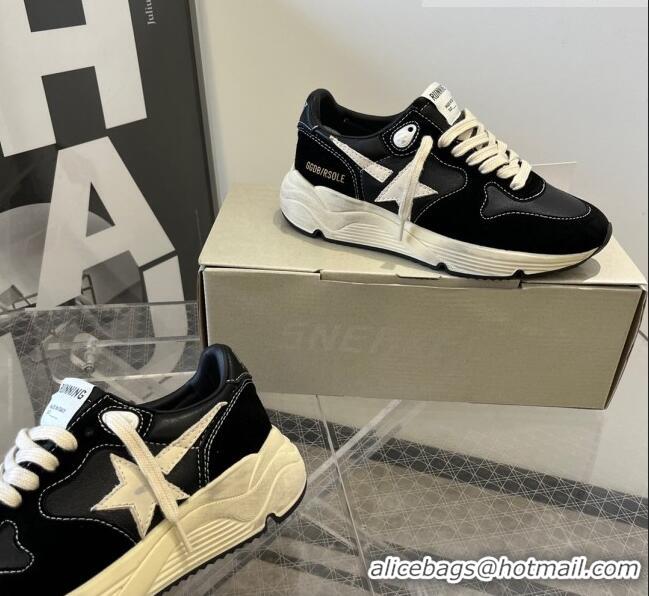 ​Traditional Specials Golden Goose Running Sole Sneakers in 9048 black nappa and suede with white star 2023