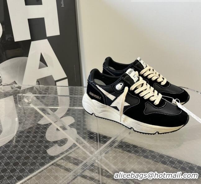 ​Traditional Specials Golden Goose Running Sole Sneakers in 9048 black nappa and suede with white star 2023