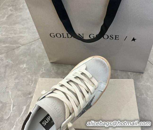 ​Promotional Golden Goose Super-Star Sneakers with silver star and brown glitter heel tab 9049 2023