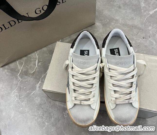 ​Promotional Golden Goose Super-Star Sneakers with silver star and brown glitter heel tab 9049 2023