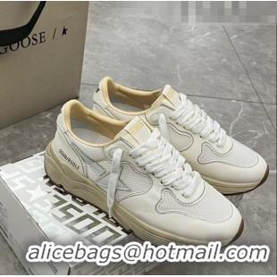 Top Quality Golden Goose Running Sole Sneakers in optical-white mesh and nappa leather with white leather star 1022 2023