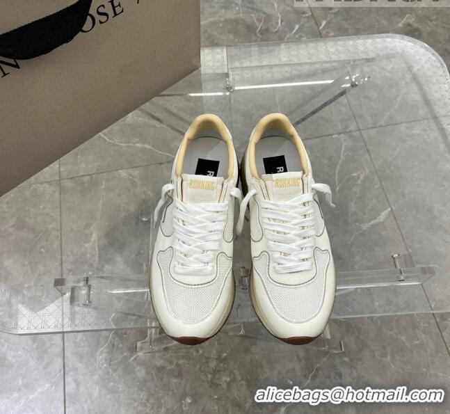 Top Quality Golden Goose Running Sole Sneakers in optical-white mesh and nappa leather with white leather star 1022 2023