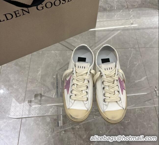 ​Good Product Golden Goose V-Star 2 Sneakers in beige nappa leather with old-rose suede star 0109 2023