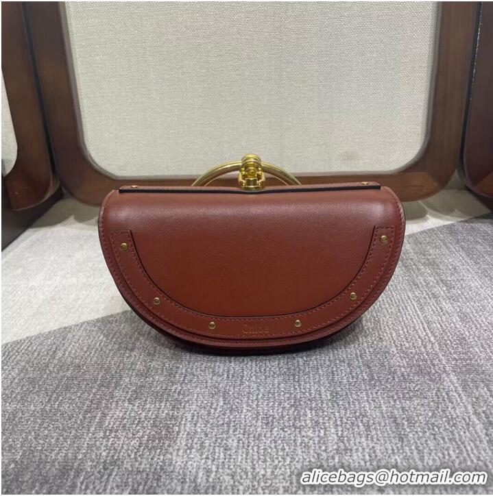 Good Quality Chloe Nile Bracelet Minaudiere Original Leather 6020 Brown