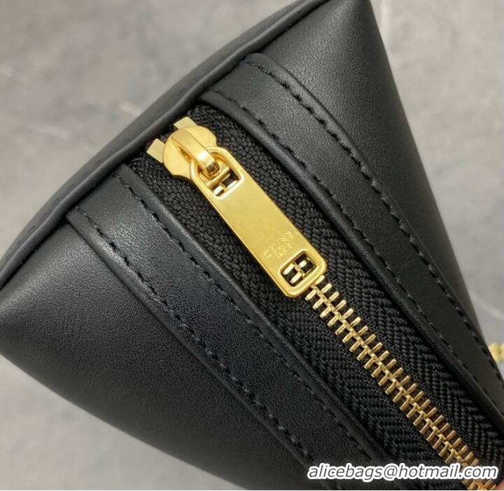 Famous Brand Celine CLUTCH WITH CHAIN IN TRIOMPHE LAMBSKIN 100382 black