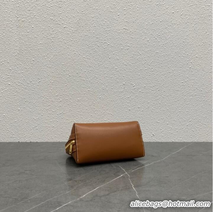 Promotional Celine CLUTCH WITH CHAIN IN TRIOMPHE LAMBSKIN 100382 TAN