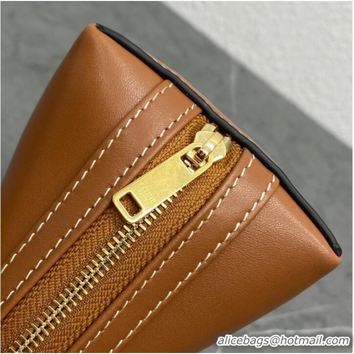 Promotional Celine CLUTCH WITH CHAIN IN TRIOMPHE LAMBSKIN 100382 TAN