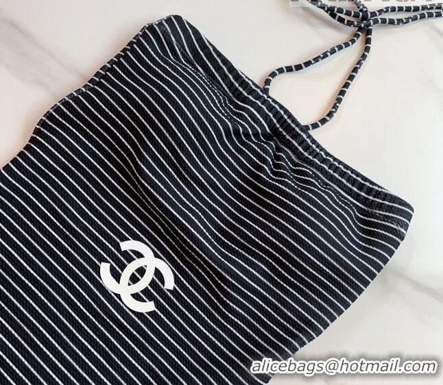 Super Quality Chanel Striped Swimwear 0510 White/Black 2023