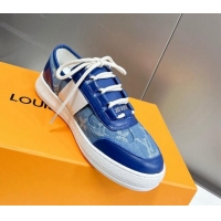 Lower Price Louis Vuitton Lous Sneakers in Blue Monogram Denim 0228110