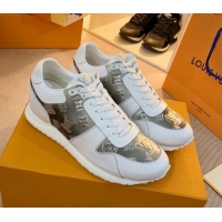 Purchase Louis Vuitton Run Away Sneakers in Leather and Epoxy White/Grey 0316060