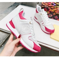 Classic Hot Louis Vuitton Run Away Sneakers in Rosy Monogram Canvas White 0316068