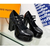 Good Looking Louis Vuitton Fame Platform Pump 11.5cm Patent Leather Black 322025