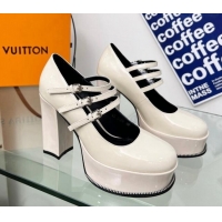 Best Product Louis Vuitton Fame Platform Pump 11.5cm Patent Leather White 322027