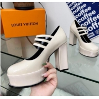 Best Product Louis Vuitton Fame Platform Pump 11.5cm Patent Leather White 322027