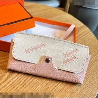 Spot Bulk Hermes Wink Grined Leather Glasses Case HE2354 White/Pink 2022