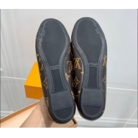 Top Grade Louis Vuitton Monogram Canvas Ballerinas with Bow 407123