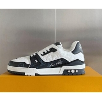 Perfect Louis Vuitton LV Trainer Sneakers in Mini Monogram Leather Black/White 0412025