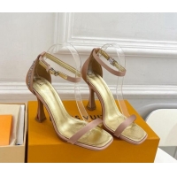 Best Product Louis Vuitton Sparkle High Heel Satin Sandals 9.5cm with Signature Nude 427101