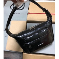 Good Quality Balenciaga RAVER MEDIUM BAG WITH HANDLE 11272 IN BLACK