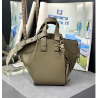 Famous Brand Loewe Hammock Small Bag Original Leather 55669 Khaki