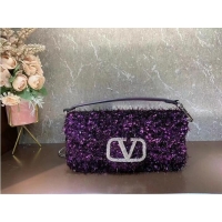 Luxury Cheap VALENTINO LOCO Imitation crystal handbag 0K30-6