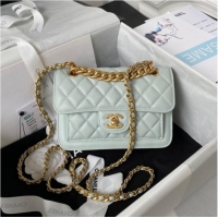 Top Quality Chanel SMALL FLAP BAG AS4051 LIGHT BLUE