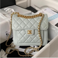 Reasonable Price Chanel SMALL FLAP BAG AS3932 LIGHT BLUE